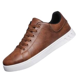 Luxury Leather Casual Sneakers for Men – Stylish & Comfortable