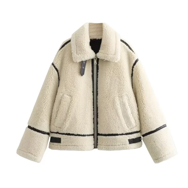 Autumn Fur-Effect Motorcycle Jacket by PB&ZA