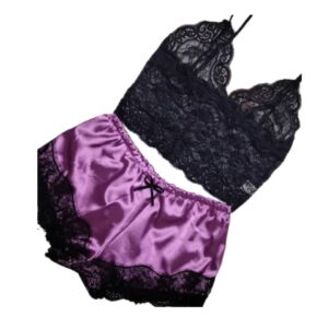 Sexy Lace Silk Pajama Set - Elegant & Comfy Sleepwea