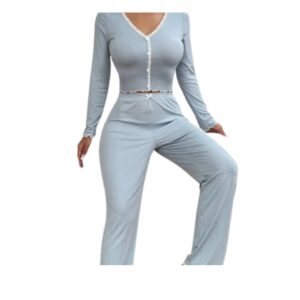 Women's Lace Pajama Set - Elegant & Cozy Sleepwear